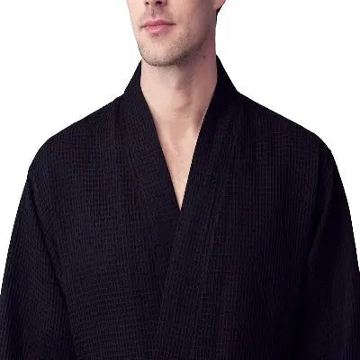 Waffle Kimono Spa Bathrobe -  Absorbent, Lightweight