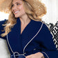 Knee-Length Waffle Kimono Robe