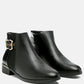 Frothy Buckled Ankle Boots With Croc Detail