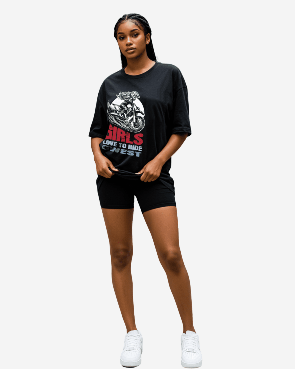 Girls love To Ride Oversized T-Shirt