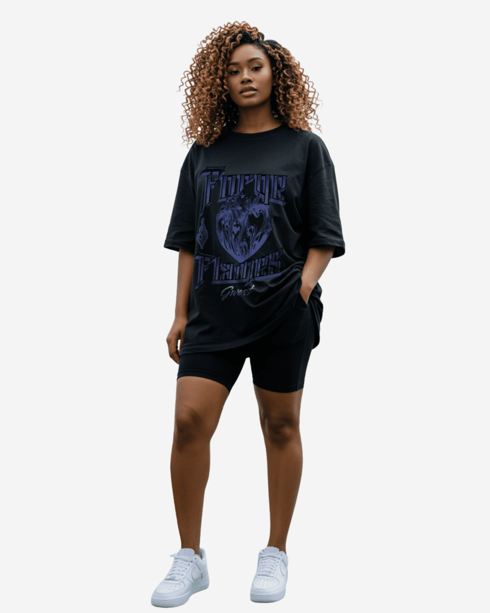 Heart Flames Oversized T-Shirt