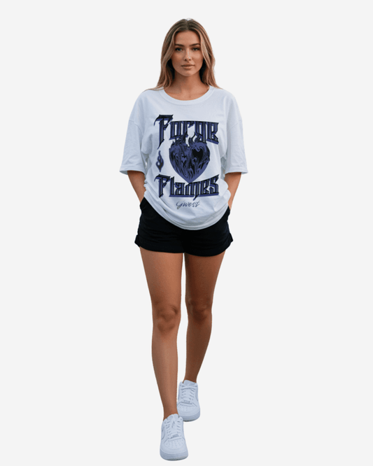 Heart Flames Oversized T-Shirt