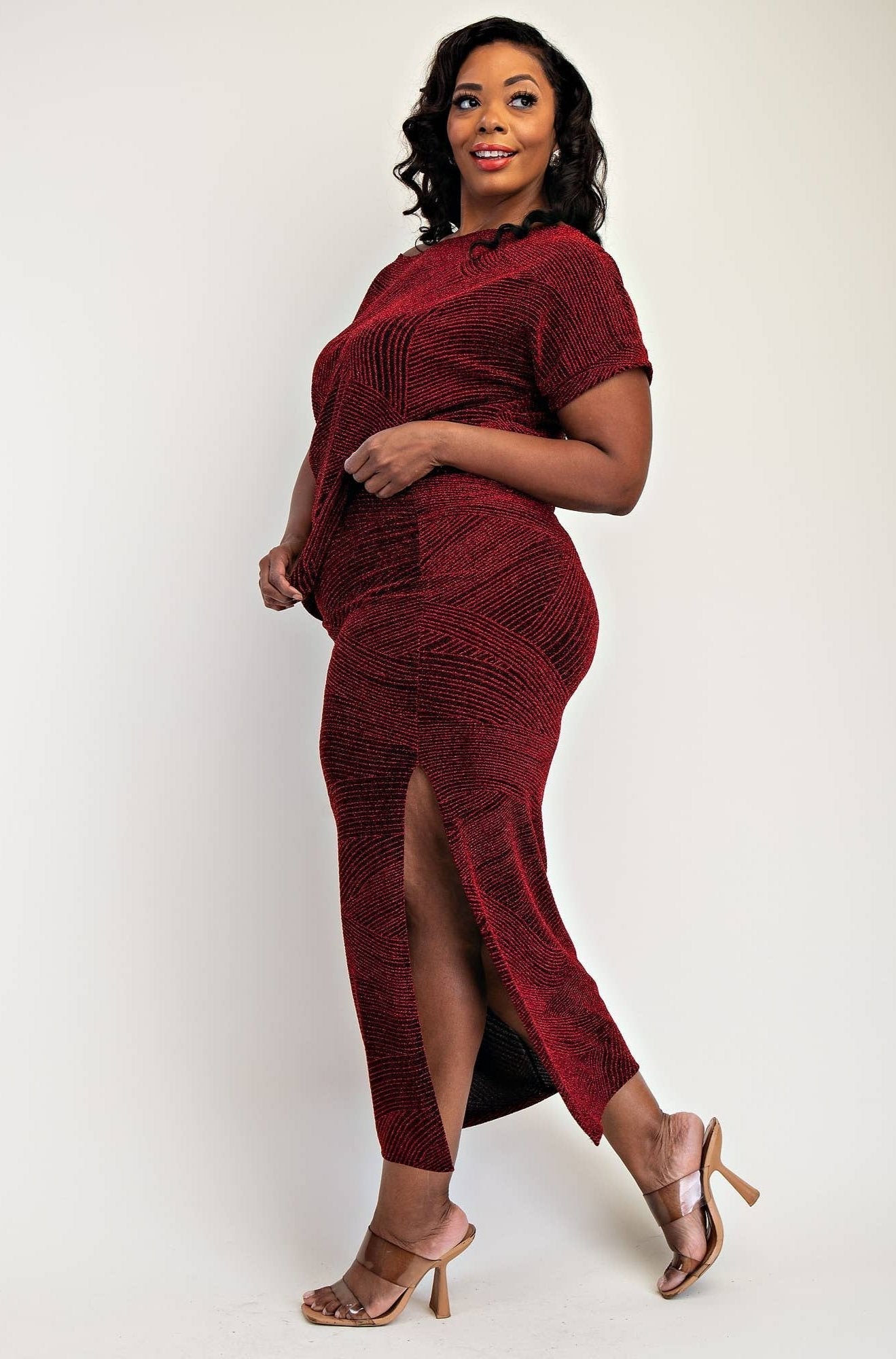 Gia Lurex Knit Short Sleeve Top