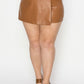Gia Wrap Mini Skort – Metal Button | Trendy High-Rise