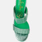 Giblet Metallic Slip On Block Heels