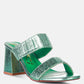 Giblet Metallic Slip On Block Heels