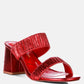 Giblet Metallic Slip On Block Heels