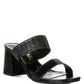 Giblet Metallic Slip On Block Heels