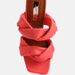 Glam Girl Twisted Strap Spool Heel Sandals