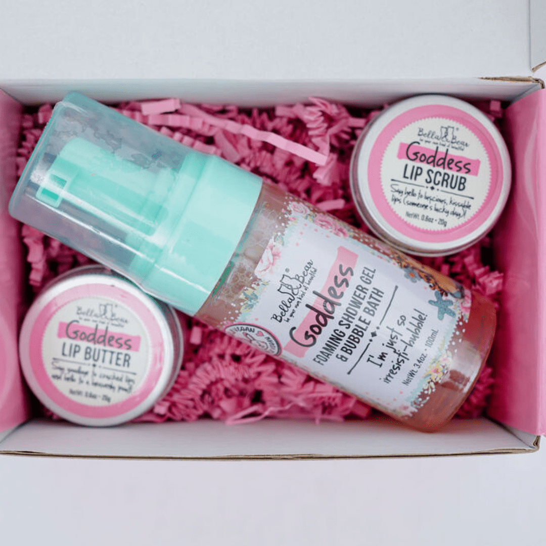 Goddess: Travel-Size Shower & Lip Care Set