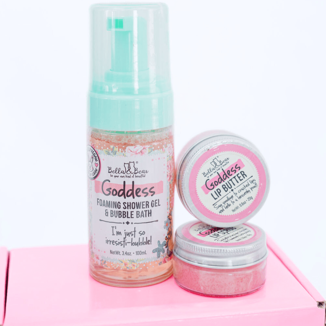 Goddess: Travel-Size Shower & Lip Care Set