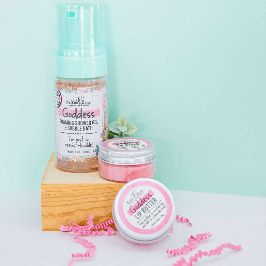 Goddess: Travel-Size Shower & Lip Care Set