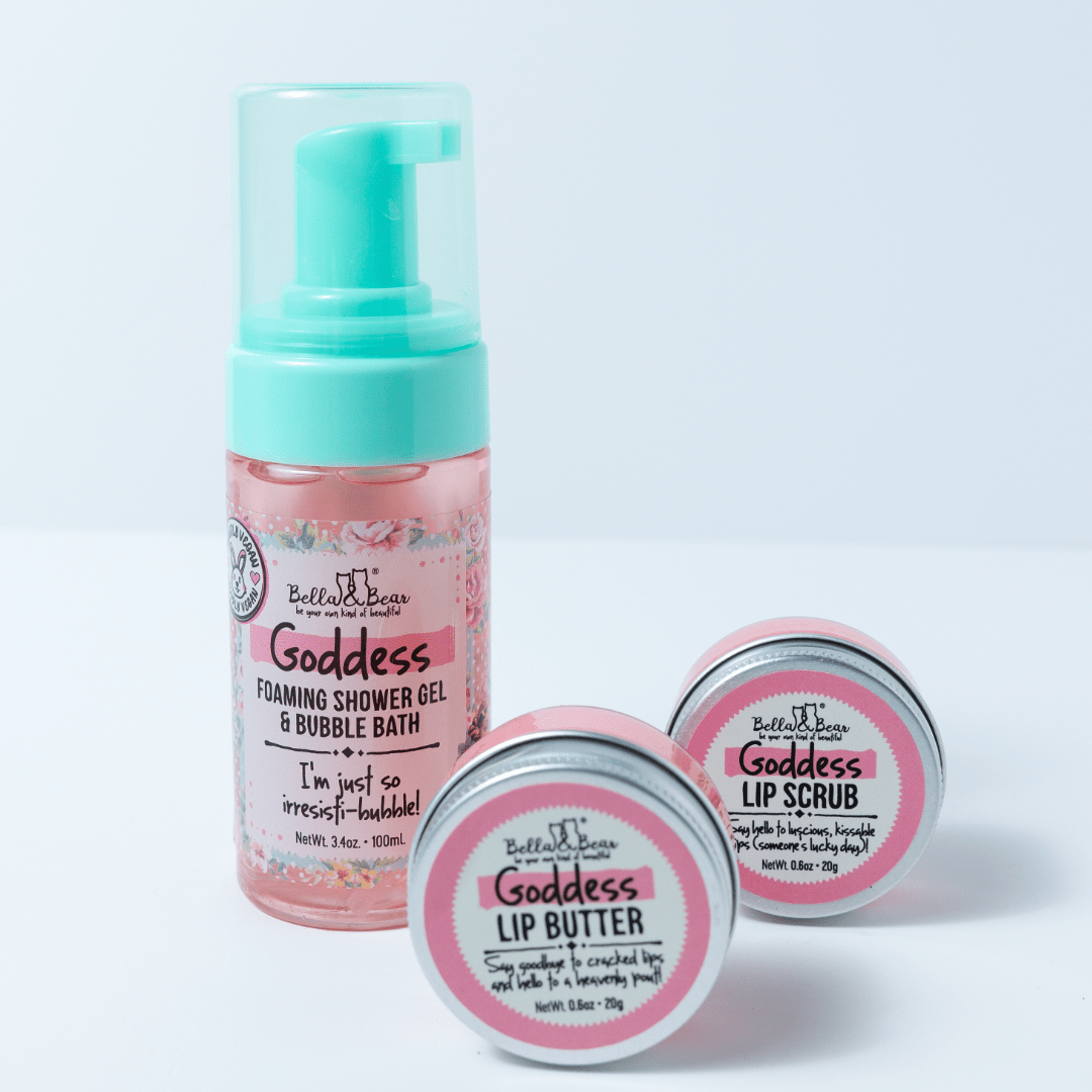 Goddess: Travel-Size Shower & Lip Care Set