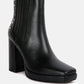 Grape Vine High Heeled Leather Boot