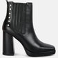 Grape Vine High Heeled Leather Boot