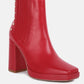 Grape Vine High Heeled Leather Boot