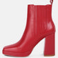 Grape Vine High Heeled Leather Boot