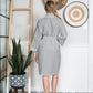 Knee-Length Waffle Kimono Robe