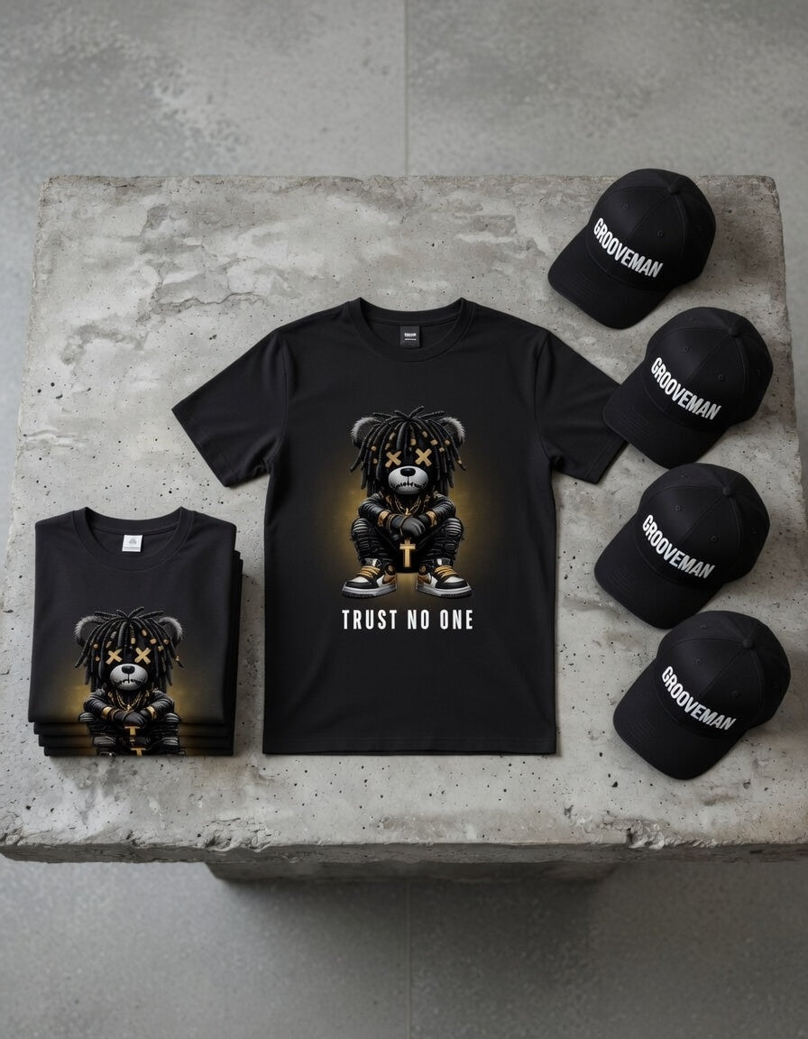 “Trust No One” Black Collection T-Shirt – Luxury Streetwear Graphic Tee (Runs Big)