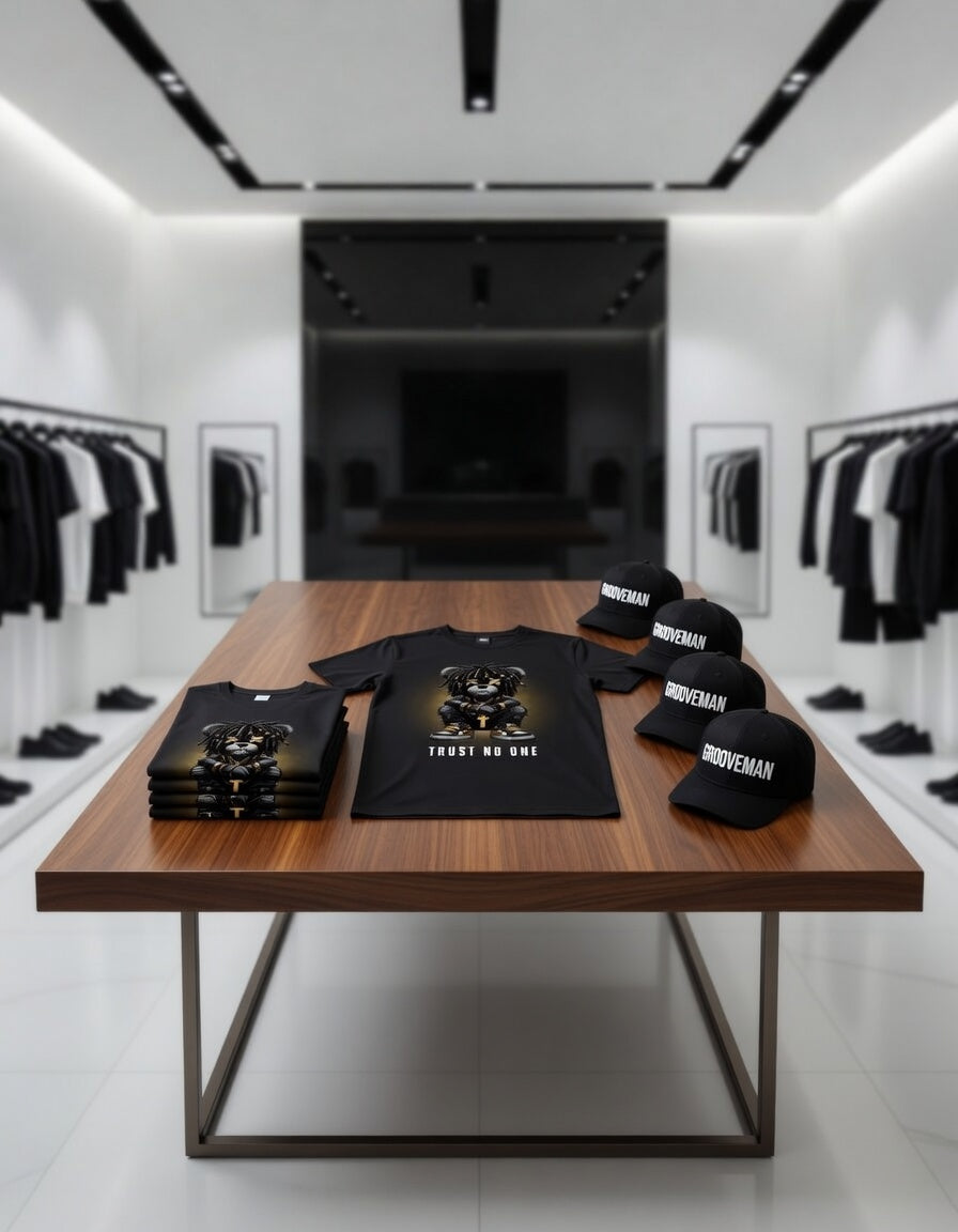 “Trust No One” Black Collection T-Shirt – Luxury Streetwear Graphic Tee (Runs Big)