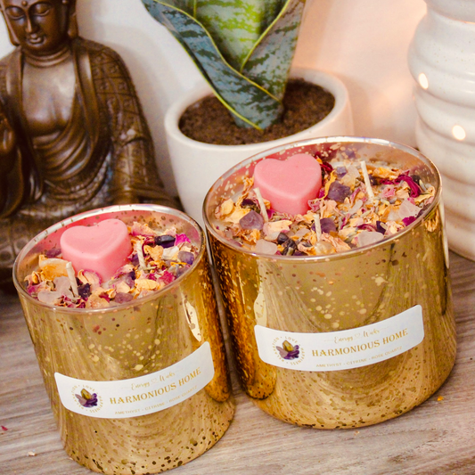 Harmonious Home Crystal Candle