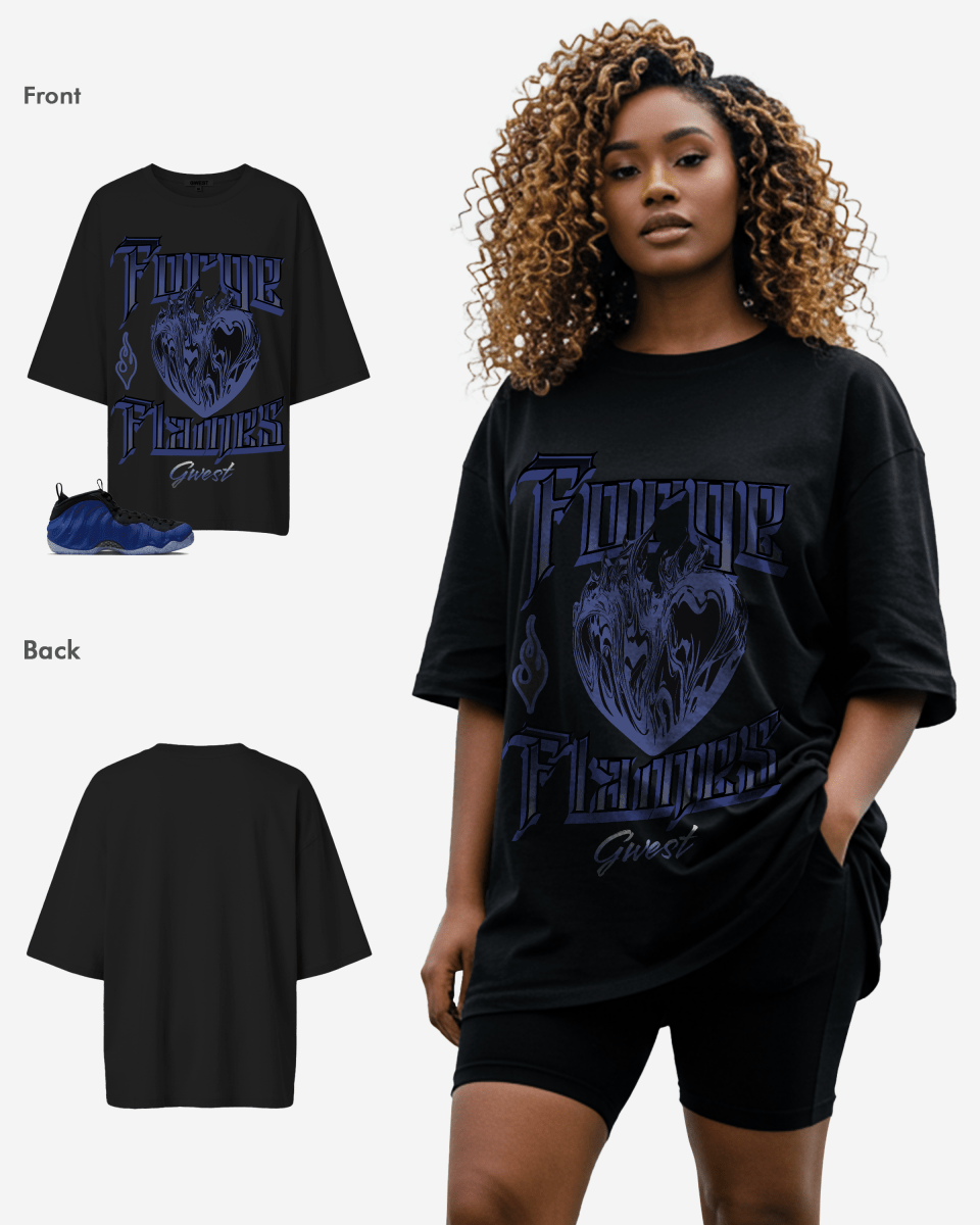 Heart Flames Oversized T-Shirt