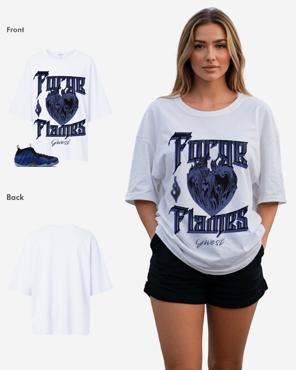 Heart Flames Oversized T-Shirt