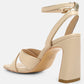 Heeri Metallic Lined Slim Block Heel Sandals