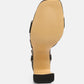 Heeri Metallic Lined Slim Block Heel Sandals