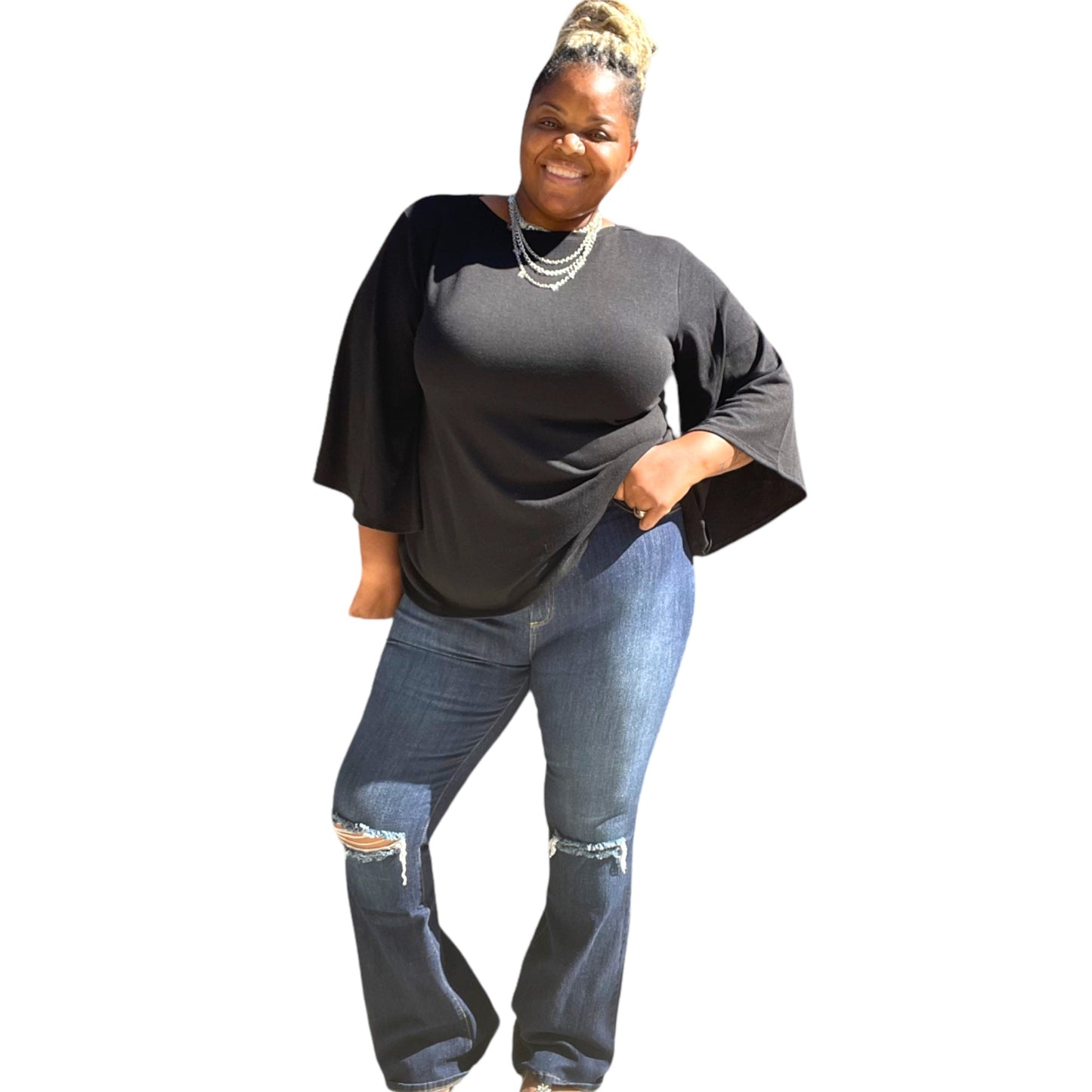 High Rise Distressed Jeans