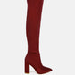 Schiffer High Block Heeled Long Boot