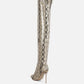 High Drama Snake Print Stiletto Long Boots
