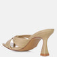 Highflip Criss Cross Spool Heel Sandals