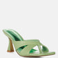 Highflip Criss Cross Spool Heel Sandals