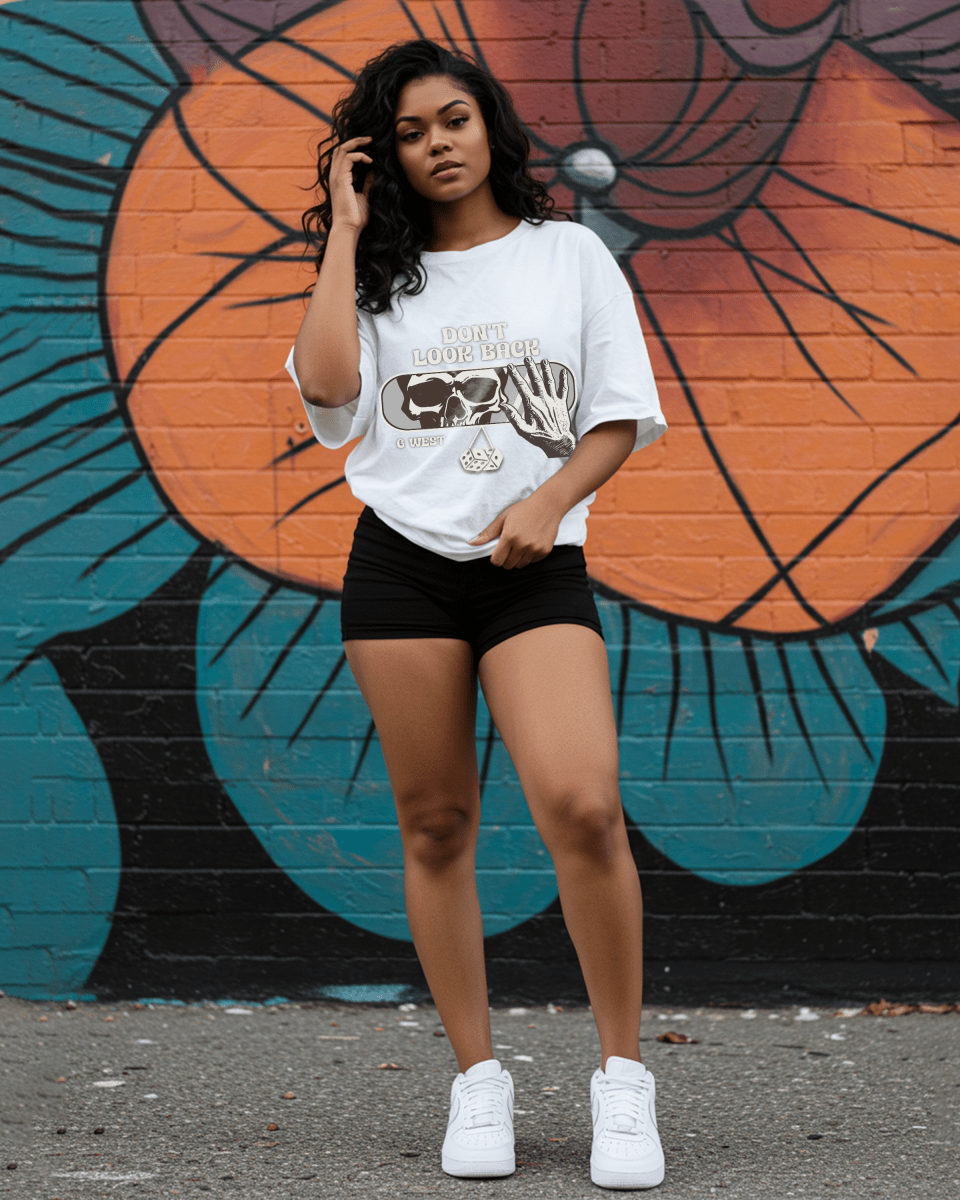 Horror Rearview Oversized Women's T-Shirt