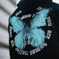 Oversize 'Human Realist Butterfly' Graphic Hoodie - Abstract Streetwear Sweatshirt