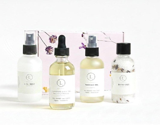 The Ultimate Natural Spa Experience –4 Piece Artisanal Wellness in a Gift Box