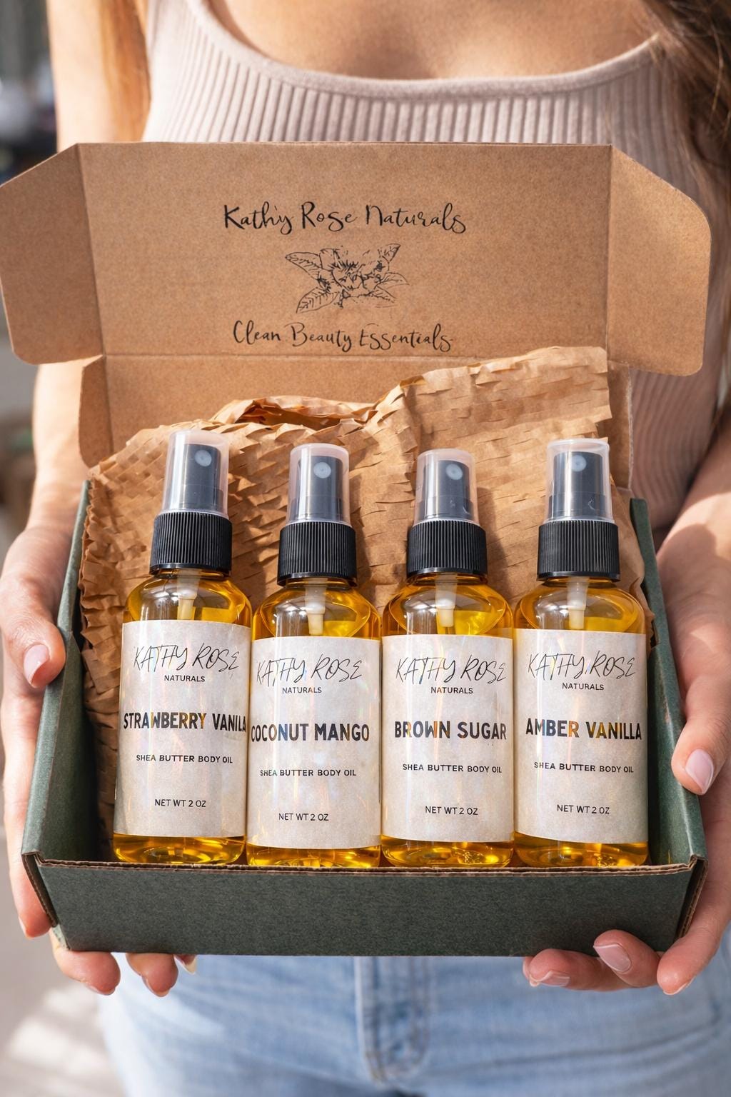 Gourmand Shea Butter Body Oils, Shea Butter & Self-Care Kit