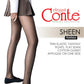 Fantasy Tights Conte Sheen - Flock and Rhinestone Applique