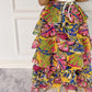 Blissful Views Printed Ruffled High Low Skirt