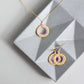 Rose Quartz Mini Halo Earrings