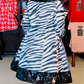 Black Sequin Animal Print Coat Dress