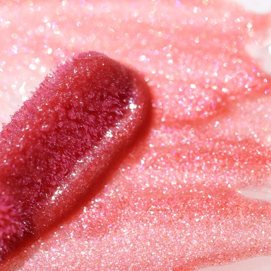 Lip applicator with rose color and shimmer - Instant Crush Lip Gloss - Caught Up - Half Caked