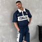 Italia Inspired Men's Polo & Shorts Set – Athletic Heritage with Bold National Style