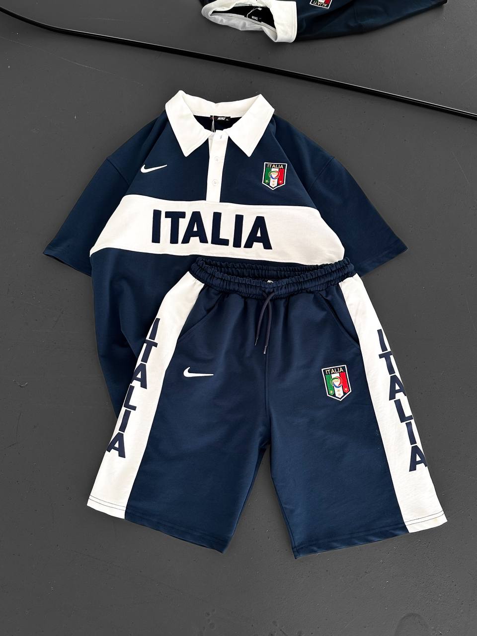 Italia Inspired Men's Polo & Shorts Set – Athletic Heritage with Bold National Style