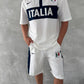 Italia Inspired Men's Polo & Shorts Set – Athletic Heritage with Bold National Style