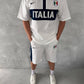 Italia Inspired Men's Polo & Shorts Set – Athletic Heritage with Bold National Style