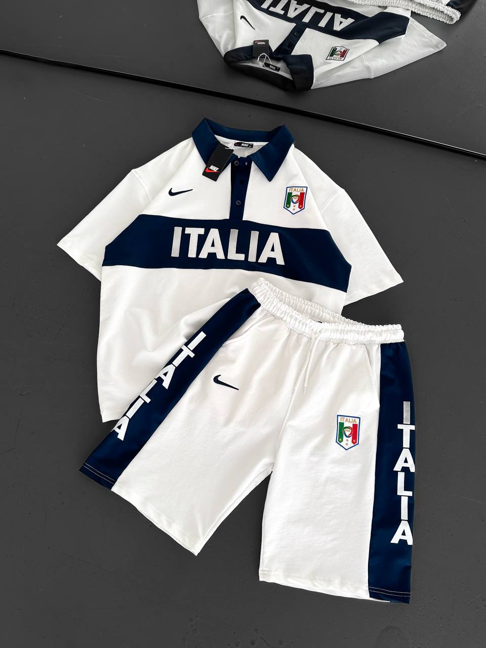 Italia Inspired Men's Polo & Shorts Set – Athletic Heritage with Bold National Style