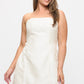 Ivory Muse Strapless Lace-Up Mini  –  Party Dress