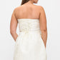 Ivory Muse Strapless Lace-Up Mini  –  Party Dress